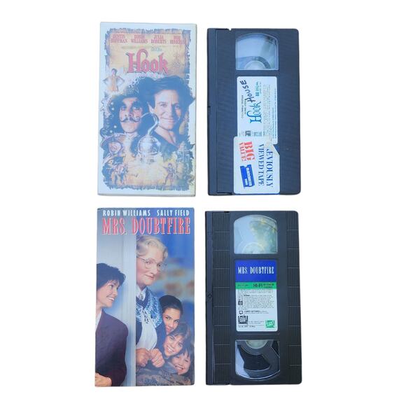 VHS Other - Vintage Robin Williams VHS Tapes Hook & Mrs. Doubtfire